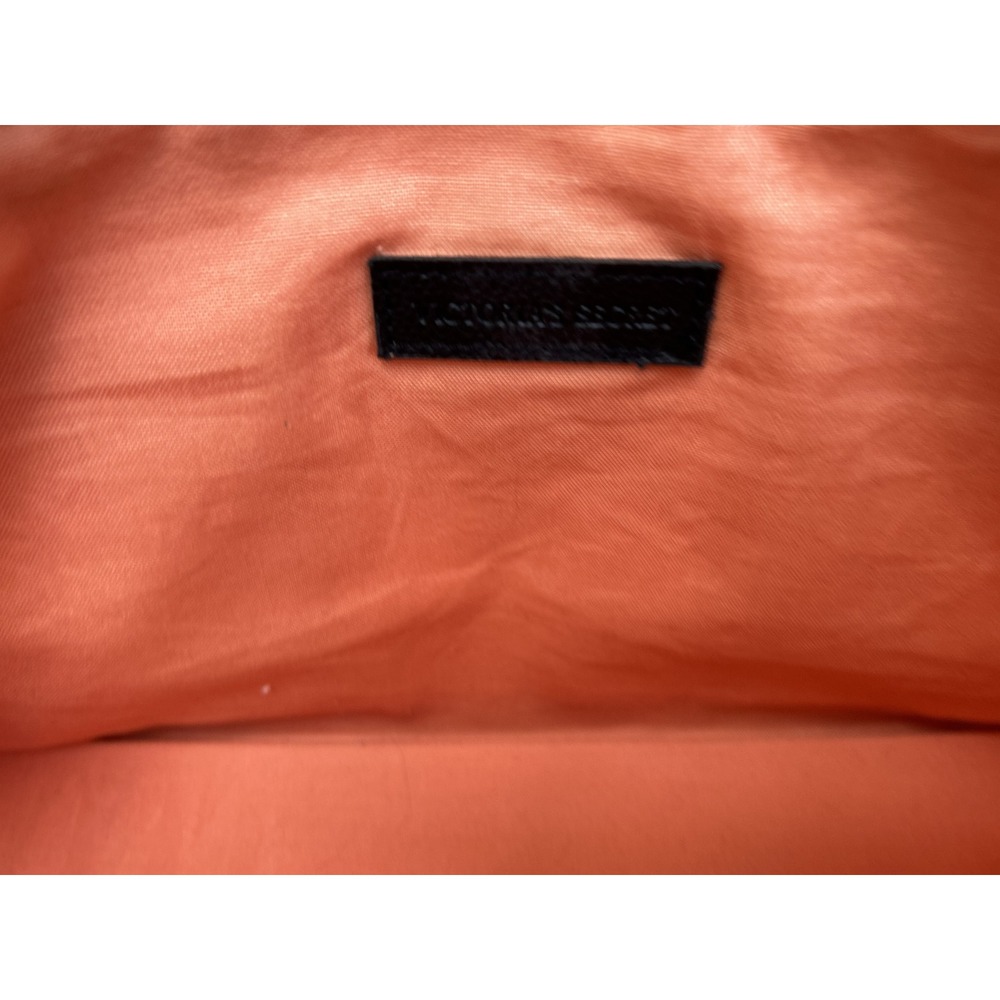 Victoria's Secret Cream Nylon Satchel Handbag Pink Black Striped Webbing Straps - Picture 4 of 4
